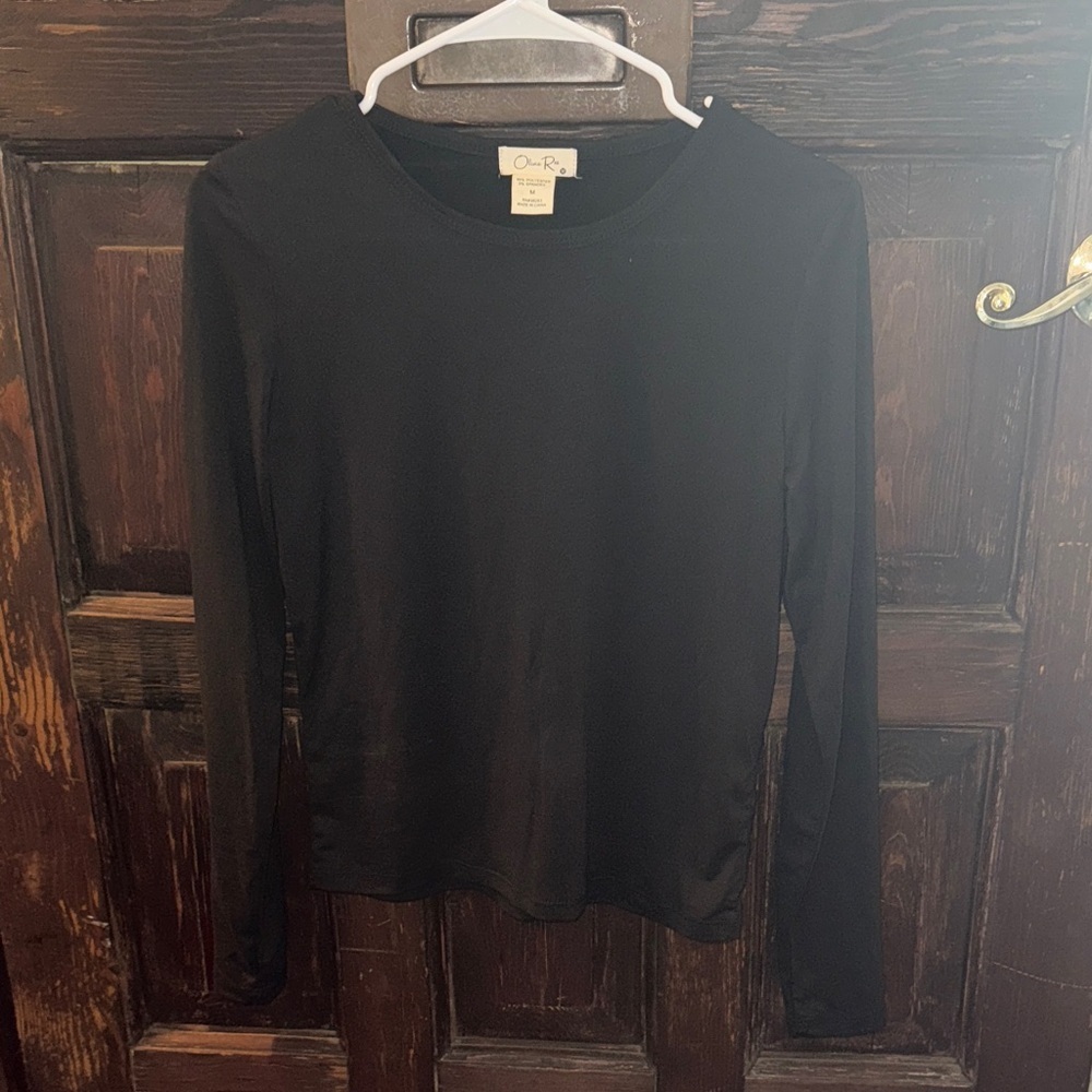 Olivia Rae Classic Black Lightweight Long Sleeve Shirt